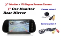 Picture of Car 7" Rear Mirror Screen + 170 Degree Camera