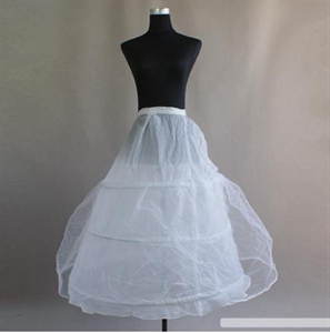Picture of 3 hoop 2 layer White Wedding Petticoat Underskirt